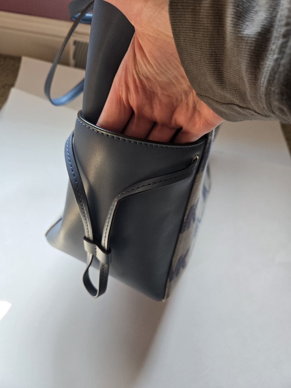 Michael Kors Blue  Canvas Tote - Picture 6 of 13